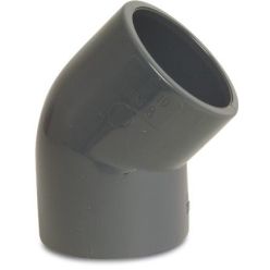 Druk PVC Knie 45° 20mm lijmmof