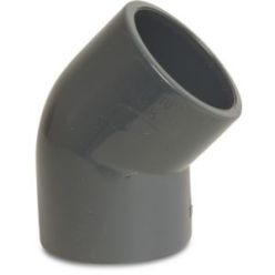 Druk PVC Knie 45° 32mm lijmmof KIWA keur