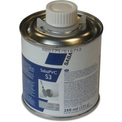 Saba PVC- lijm, type SabaPVC S3 0,25 ltr met kwast