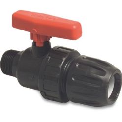 PP Kogelkraan voor tyleen Klemkoppeling x buitendraad 20mm x 1/2"