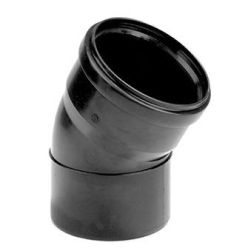 PP Zwart Manchet Bocht 15º mof/spie 110mm