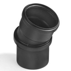 PP Zwart Manchet Verdraaibare Bocht 0-30º mof/spie 110mm