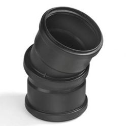 PP Zwart Manchet Verdraaibare Bocht 0-30º 110mm