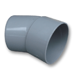 Afvoer PVC Bocht 22,5° mof/spie 75mm