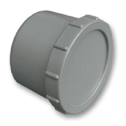Afvoer PVC Eindstuk met schroefdeksel (spie) 32mm