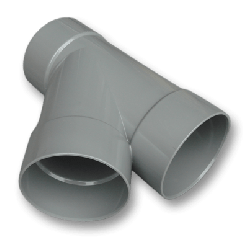 Afvoer PVC T-stuk 45° 75mm