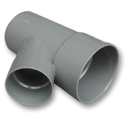 Afvoer PVC T-stuk 45° verloop mof/spie 110 x 50mm