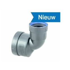 PP Zwart Manchet Verloop Bocht 90º 75mm x 50mm
