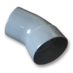 Afvoer PVC Bocht 45° mof/spie 90mm