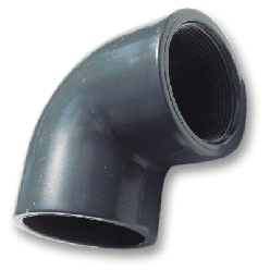 Druk PVC Knie 90° lijmmof x binnendraad  50mm x 1 1/2"