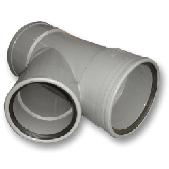 Afvoer PVC - Manchet T-stuk 45° Verloop 315 x 160mm