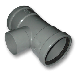 Afvoer PVC - Manchet T-stuk 90° Verloop x lijmmof 110 x 40mm