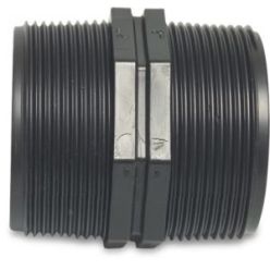 PP draadnippel 2x buitendraad 3 inch