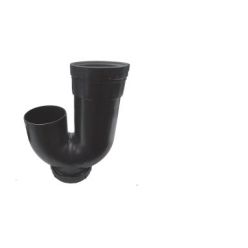 PP Sifon met schroefdeksel 110mm mof/spie zwart