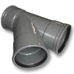Afvoer PVC - Manchet T-stuk 45° 400mm