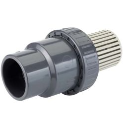 PVC/EPDM voetklep met PP zeef 3/4" PN16
