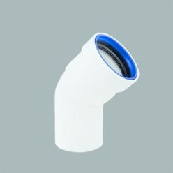 PP+ Bocht 50mm mof/spie 45° wit