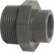 Druk PVC Soknippel verloop buitendraad x binnendraad 3/4