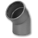Afvoer PVC - Manchet Bocht 45° mof/spie 500mm