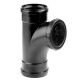 PP Ontstoppingsstuk met schroefdeksel 110mm 2x mof zwart