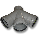 Afvoer PVC Manchet Dubbel T-stuk 45° 125mm