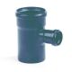PP Verloop T-stuk 90° 75mm x 50mm 2x mof/spie zwart