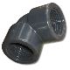 Druk PVC - Knie 90° - 2 x binnendraad 4