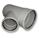 Afvoer PVC - Manchet T-stuk 45° mof/spie 250mm