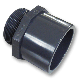 Druk PVC Puntstuk lijmsok inwendig/uitwendig x buitendraad 32/40mm x 1 1/4