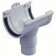 PVC midden uitloop 70/80mm grijs voor mastgoot 120mm