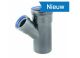 PP Verloop T-stuk 45° 110mm x 75mm 2x mof/spie  zwart