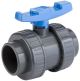 Druk PVC kogelkraan (TP) 2x lijmsok (PN16) 40mm