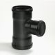 PP Stroom T-stuk 90° 125mm 3x mof zwart