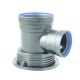 PP+ Instort T-stuk 110x50mm 2 x manchetmof 90° Zwart