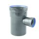 PP Verloop T-stuk 90° 110mm x 50mm 2x mof/spie zwart